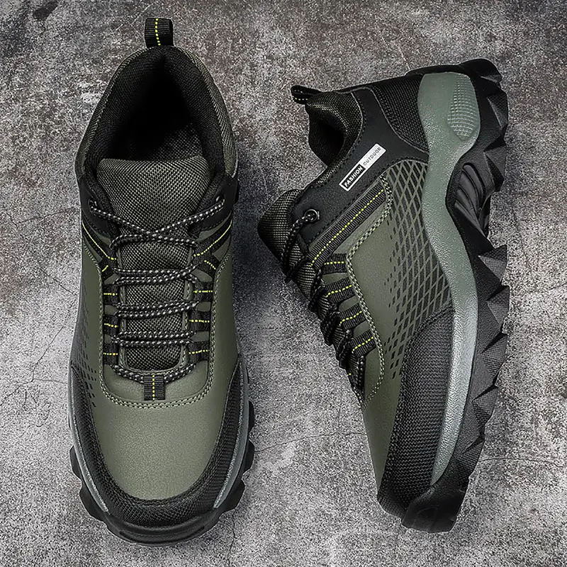 (⏰Limited Time Sale 70% OFF) Men's Wear Resistant Waterproof Non-slip Anti-skid Anti-puncture Hiking Shoes Orthopedic Wide Toe Arch Support Walking Shoes