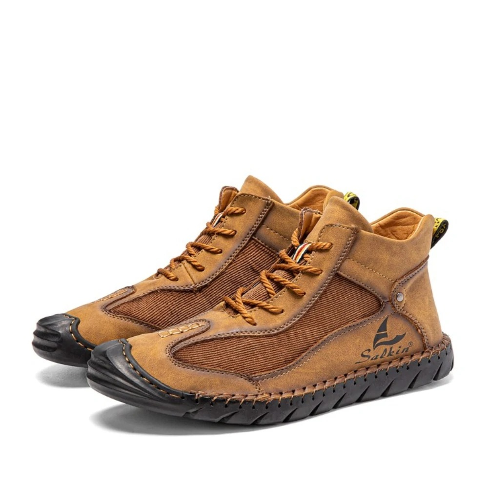 💥Last day deals 70% OFF💥Men's Outdoor Comfortable Breathable Retro Lace-up Arch Support Boots Non-Slip Wear-Resistant Cycling Boots