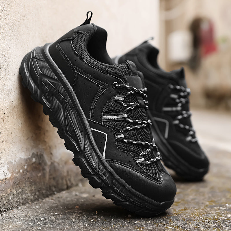⛰️LAST DAY 50% OFF🛒Men’s Waterproof Leather Hiking Boots – Arch Support, 2" Thick & Wide Sole for Extra Height and Stability, Protective Toe, Non-Slip Grip, Breathable Comfort for Outdoor Adventures