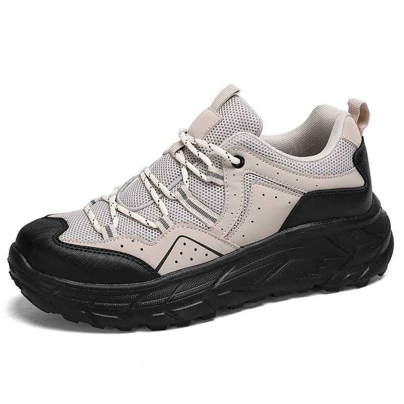 ⛰️LAST DAY 50% OFF🛒Men’s Waterproof Leather Hiking Boots – Arch Support, 2" Thick & Wide Sole for Extra Height and Stability, Protective Toe, Non-Slip Grip, Breathable Comfort for Outdoor Adventures