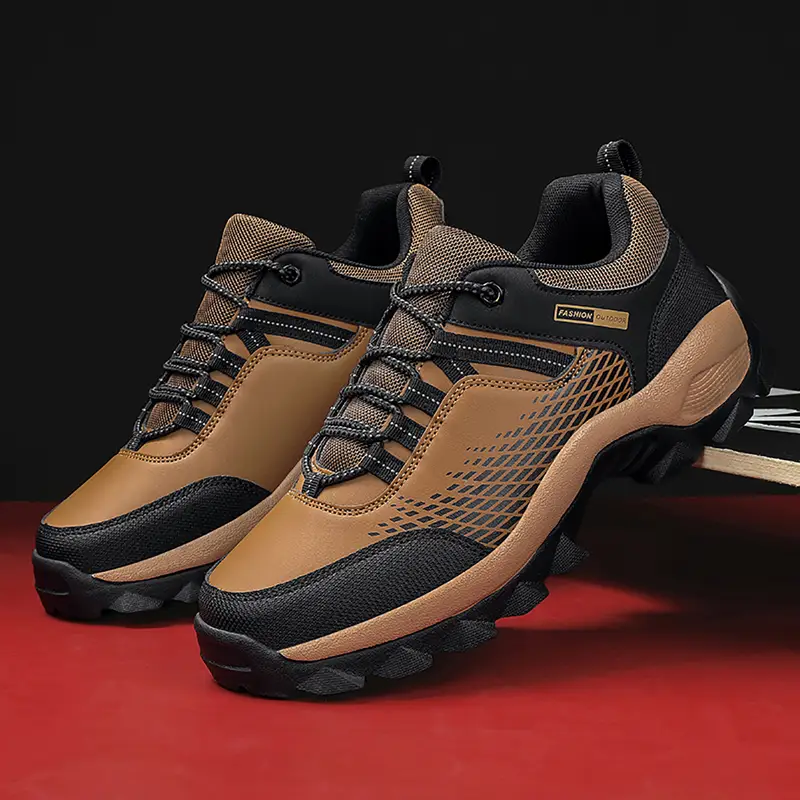 (⏰Limited Time Sale 70% OFF) Men's Wear Resistant Waterproof Non-slip Anti-skid Anti-puncture Hiking Shoes Orthopedic Wide Toe Arch Support Walking Shoes