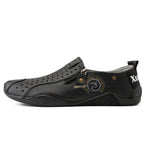 ⏰Last Day Deals 60% OFF🛒Men's Premium Leather Loafers – Arch Support Breathable Slip-On Shoes, Foot Pain Relief, Soft Anti-Puncture Sole, Durable Perforated Walking Dress Shoes