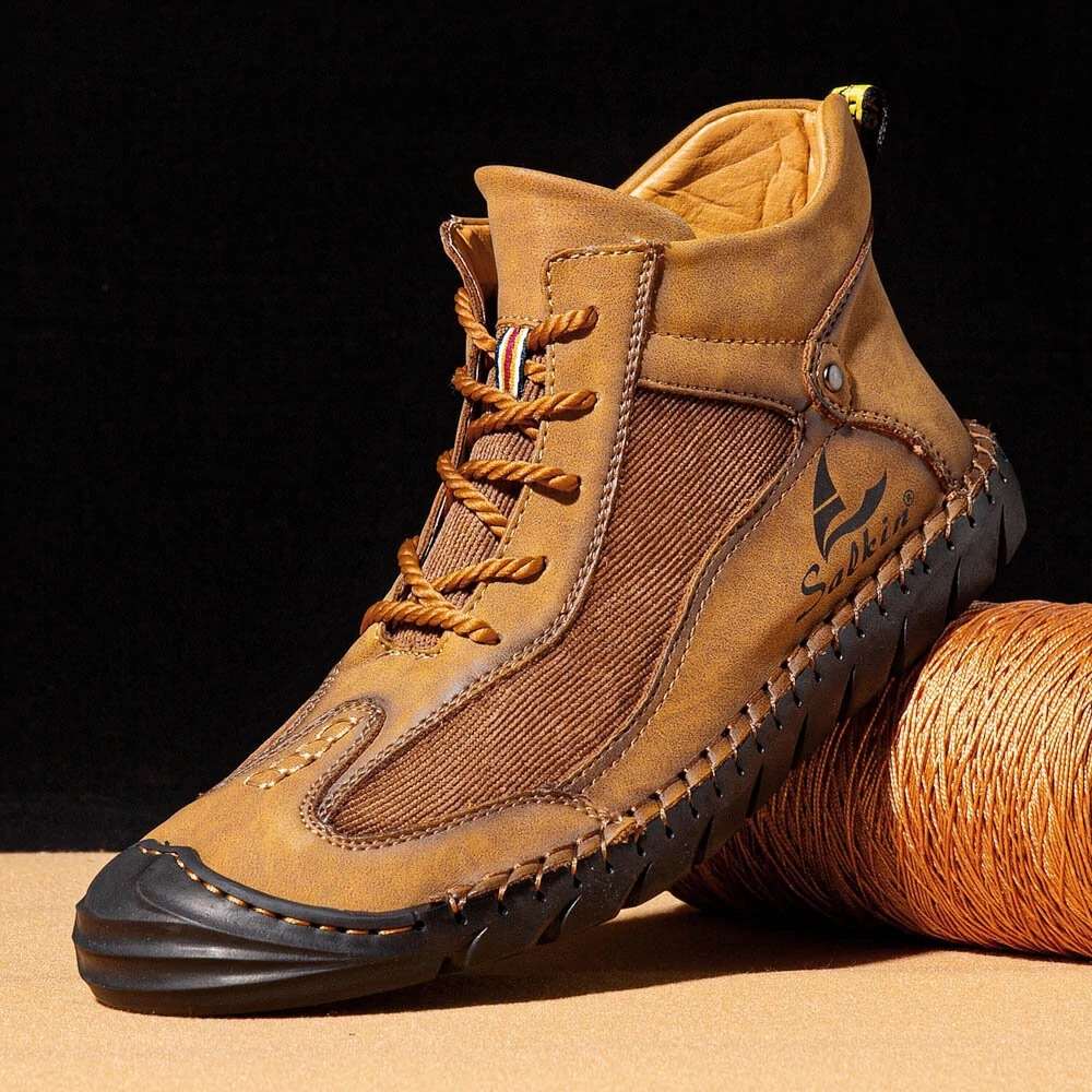 💥Last day deals 70% OFF💥Men's Outdoor Comfortable Breathable Retro Lace-up Arch Support Boots Non-Slip Wear-Resistant Cycling Boots