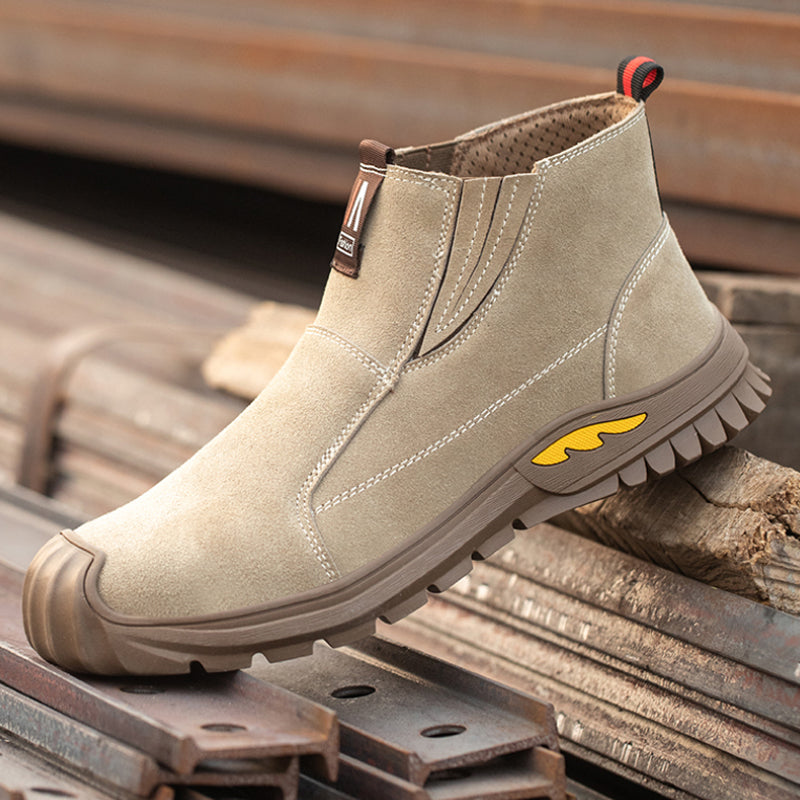 ⏰ Limited Time 70% OFF – Men's Steel Toe Lightweight Work Boots with Kevlar Fiber | Puncture & Impact Resistant Safety Shoes