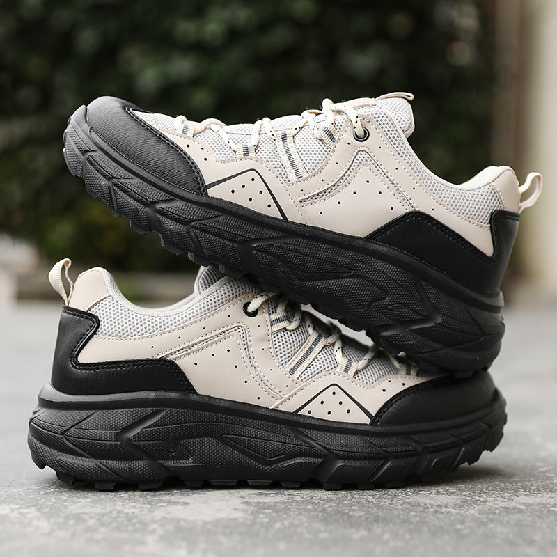 ⛰️LAST DAY 50% OFF🛒Men’s Waterproof Leather Hiking Boots – Arch Support, 2" Thick & Wide Sole for Extra Height and Stability, Protective Toe, Non-Slip Grip, Breathable Comfort for Outdoor Adventures