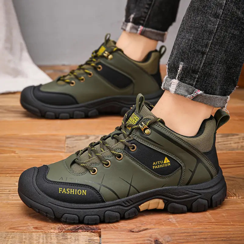 (⏰LAST DAY-70% OFF🛒)Men's Outdoor Hiking Shoes – Waterproof, Non-Slip, Puncture-Proof & Smash-Proof with Arch Support & Wide Toe – Perfect for Daily Wear & Outdoor Adventures