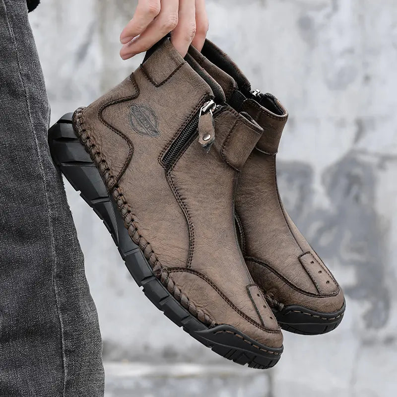 (⏰Clearance Sale-70%OFF🔥)Men's Waterproof Mountaineering & Work Boots – Anti-Collision Toe, Shock-Absorbing, Wear-Resistant Sole, Breathable & Supportive Hiking Shoes for Rugged Trails, Outdoor Adventures & Heavy-Duty Work